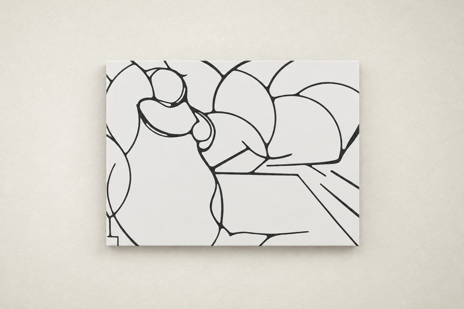 Artwork: Contours abstraits noirs et blancs