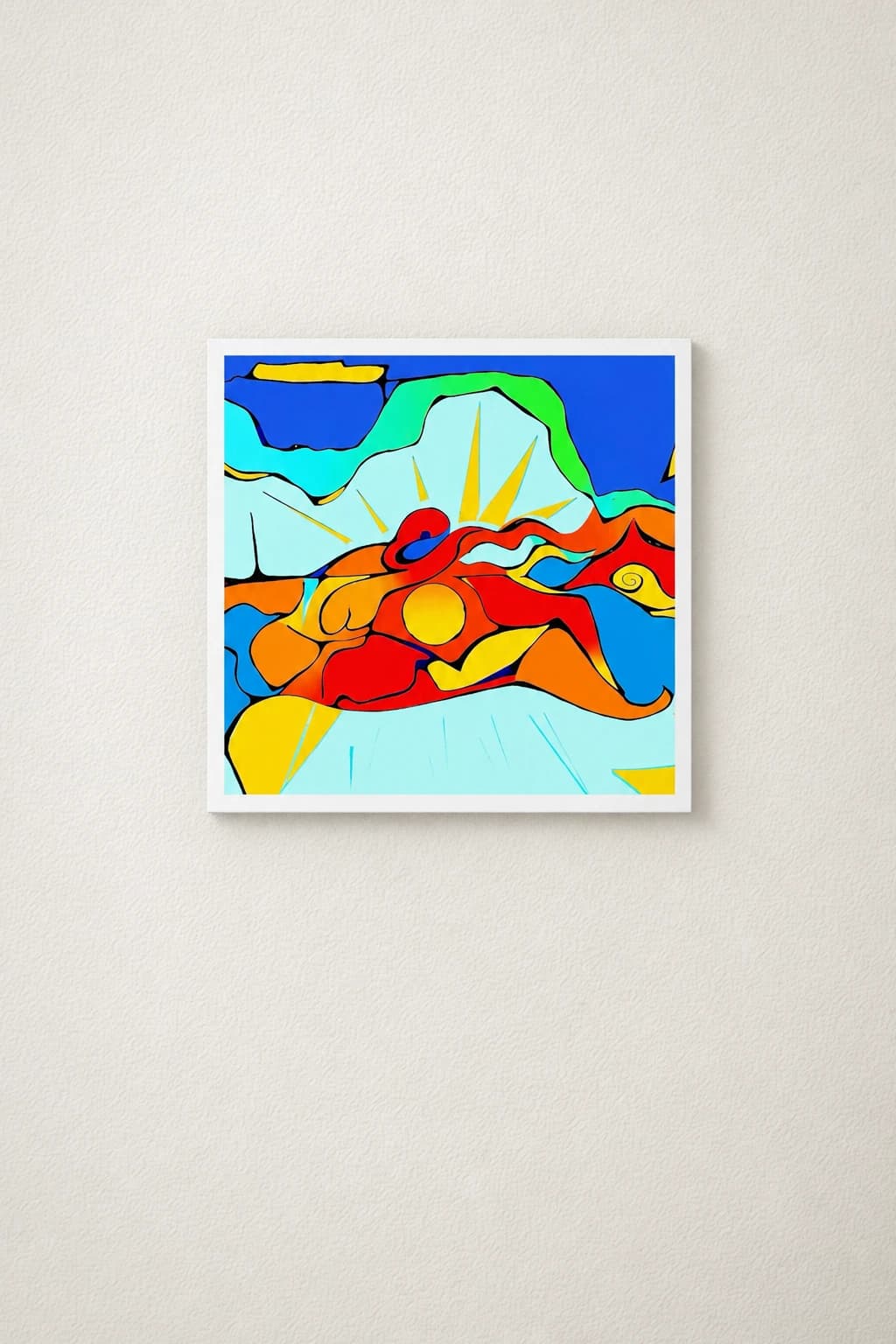 Artwork: Composition aux formes colorées