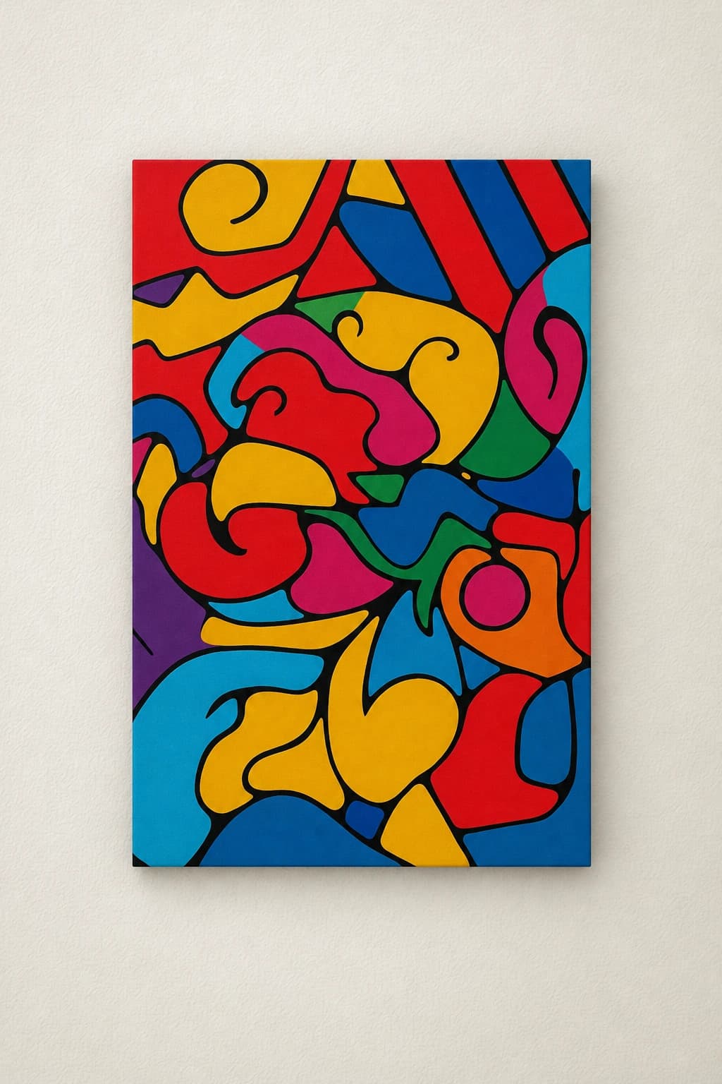 Artwork: Formes colorées entremêlées